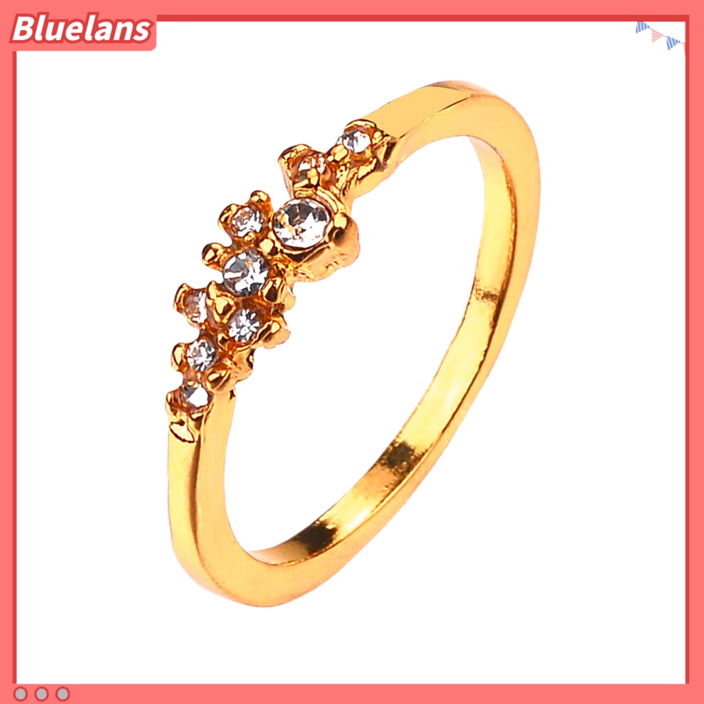 [BLS] Cincin Wanita9 Berlian Imitasi Geometris Perhiasan Manis Fashion Penampilan Cincin Jari Untuk Pernikahan