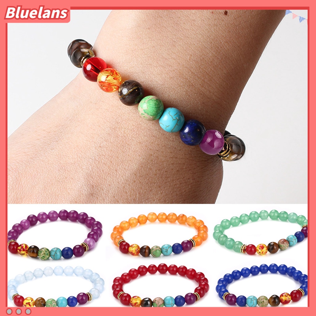 [BLS] Gelang Sholat Warna Jahitan Batu Buatan Wanita Pria Chakra Bracelet Rantai Pergelangan Tangan Penyembuhan Untuk Dipakai Sehari-Hari