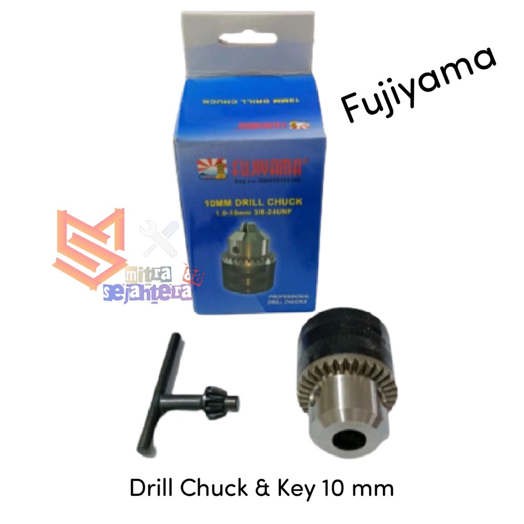 Kepala Bor 10mm Kepala Bor Drat Chuck Drill 10mm 3/8 - 24 UNF FUJIYAMA/YUKIDO