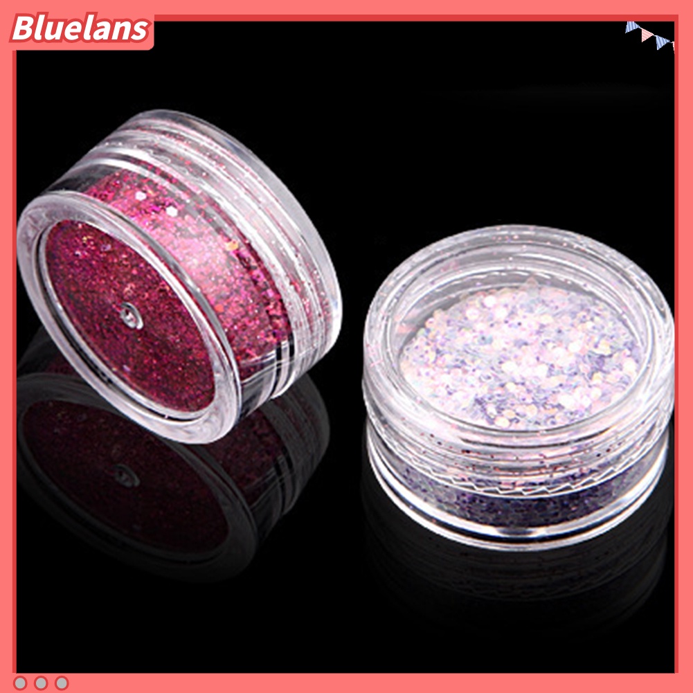 [BLM] 8kotak Kuku Laser Glitter Bubuk Pigmen Nail Art Decor DIY Gel Tips Aksesori