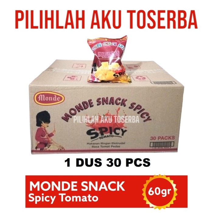 Monde Serena SNACK SPICY TOMATO 60 gr - ( HARGA 1 DUS isi 30 )