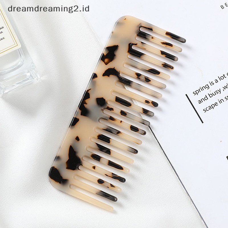 (drea) 1pcs Sisir Rambut Asetat Desain Korea Warna-Warni Hairdressing Comb Sikat Rambut //