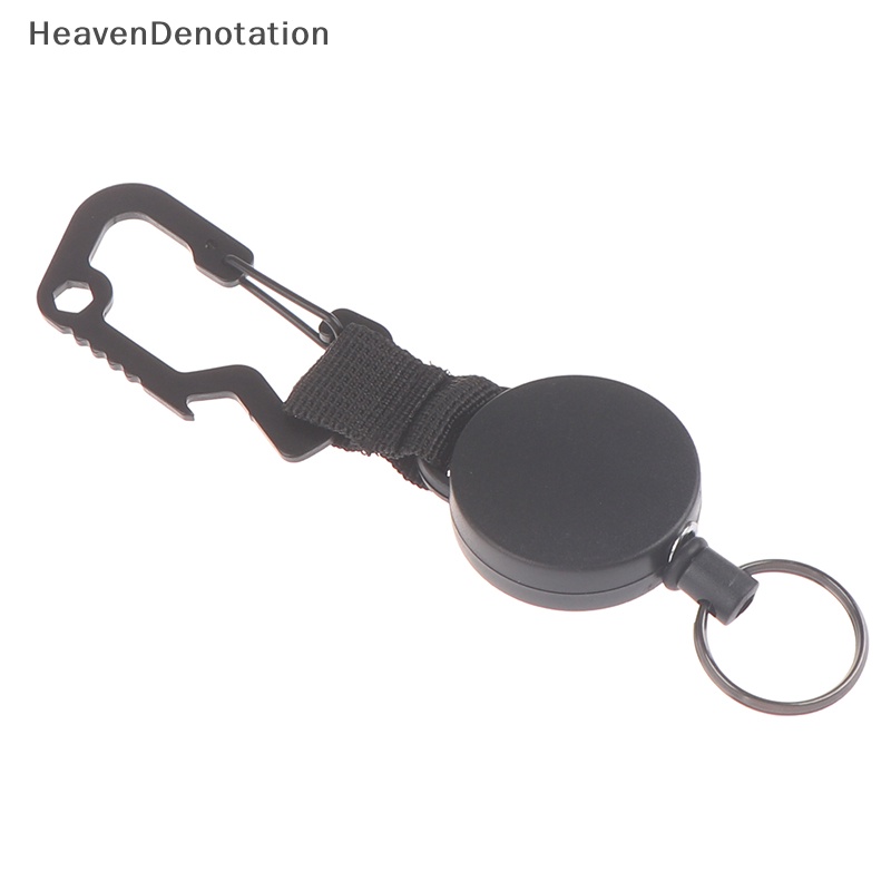 [HeavenDenotation] Gantungan Kunci Yang Dapat Ditarik Gulungan Holder Lencana Tugas Berat Dengan Klip Carabiner Multitool HDV