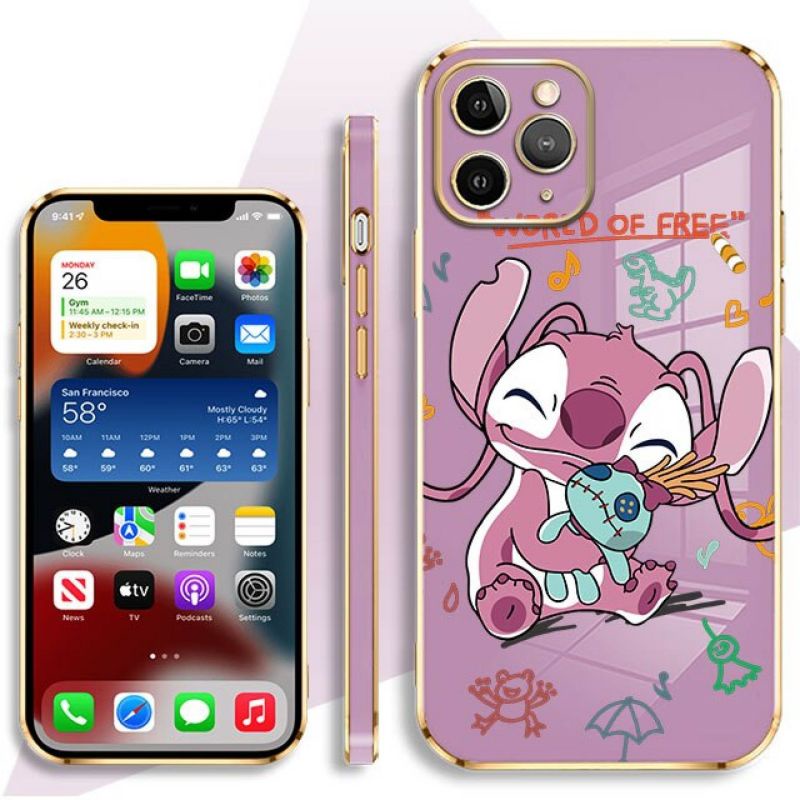 Electroplated Cute Disney Stitch Case For Samsung A01/A01CORE/M01CORE/A02/M02/A02S/M02S/F02S/A03/A03