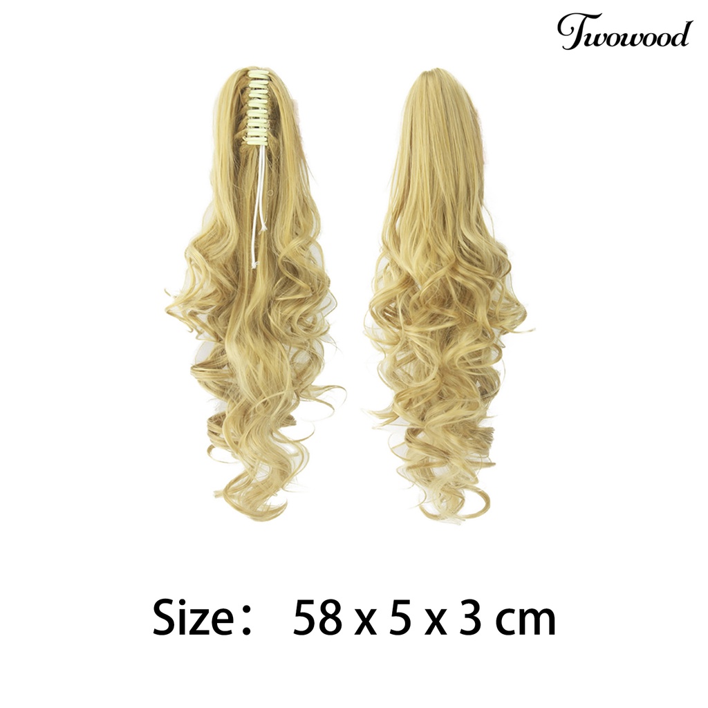 Twowood Wanita Fashion Panjang Berbulu Keriting Palsu Ponytail Wig Sopak Rambut Palsu Hadiah