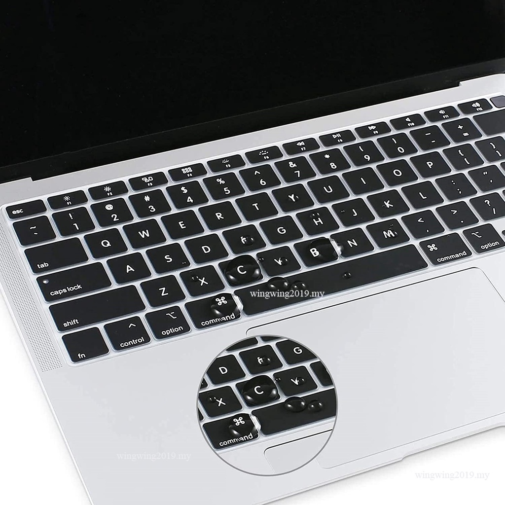 Skin Cover Keyboard Untuk MacBook Air 13inch 2022 2021 2020 Release A2337 M1 A2179 Retina Pelindung Silikon Ultra Tipis Layout As