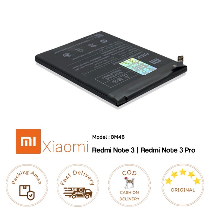 Baterai XIAOMI Redmi Note 3 / Redmi Note 3 Pro BM46 ORI