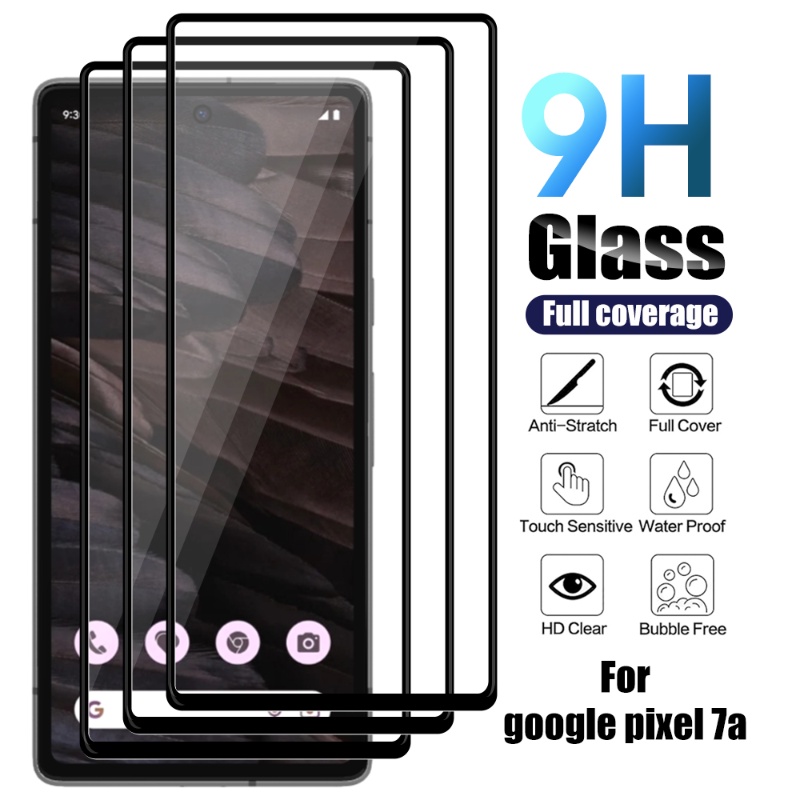 Google Pixel 7A Silk Screen Black Edge Tempered Film/Pelindung Layar HD Full Anti Gores Anti Jatuh/Cover Pelindung Tahan Air Tahan Sidik Jari Berkualitas Tinggi/Aksesoris 3C