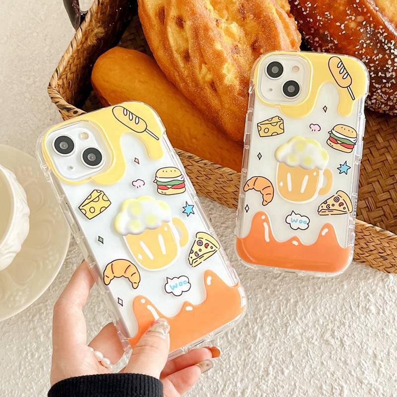 All New Ice Cream Clear Soft Bumper Case for Apple iPhone XR XS Max 11 12 13 14 Pro Max 14 Plus Girl Woman's Fashion Pretty Phone Case iNS