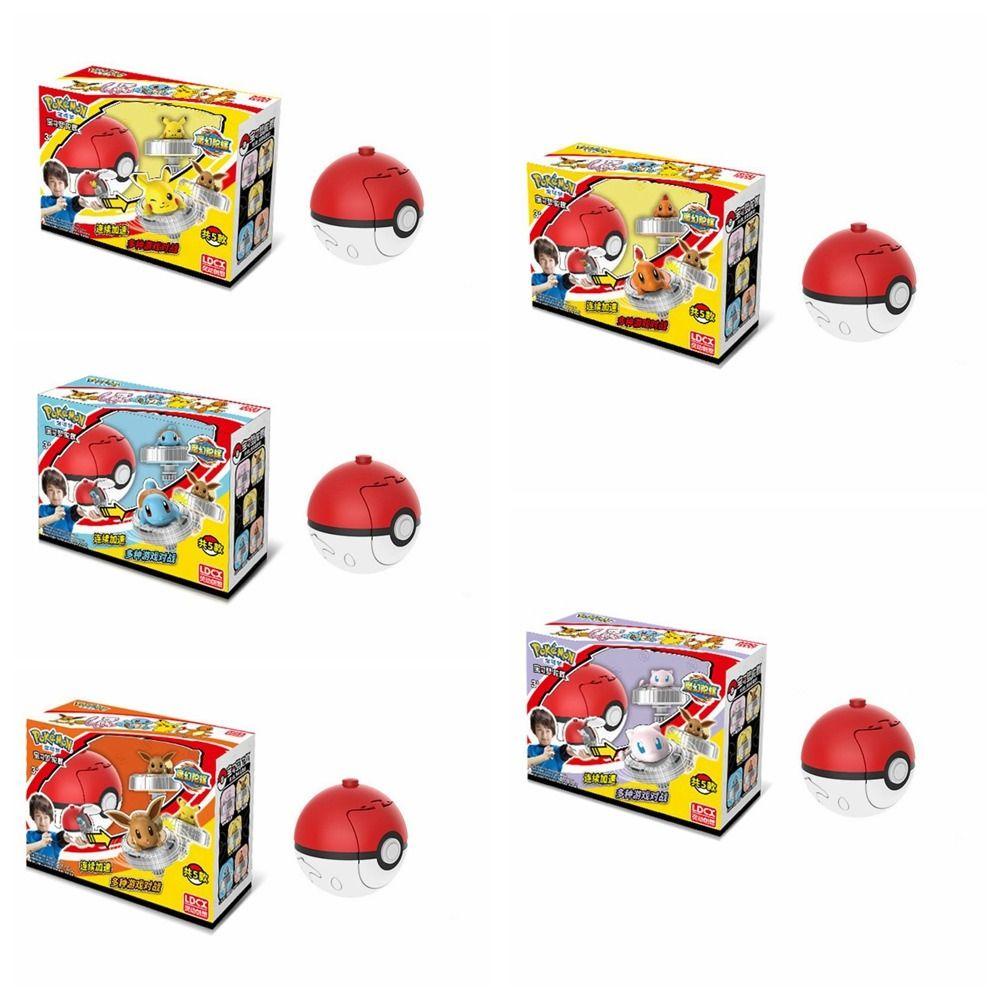 【 ELEGANT 】 Pokemon Rotary Gyro Kartun Anak-Anak Hadiah Berputar Permainan Permainan Permainan Permainan Anak-Anak Logam Gyro Mainan Interaktif Pokemon Action Figure