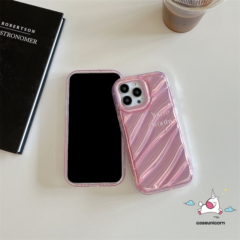 IPHONE Fashion Kreatif Huruf Sederhana Mewah 3D Stereo Corrugation Case Kompatibel Untuk Iphone14 11 7Plus XR 13 12 Pro MAX X7 8 6 6S Plus XS MAX SE 2020 Dazzle Color Card Case