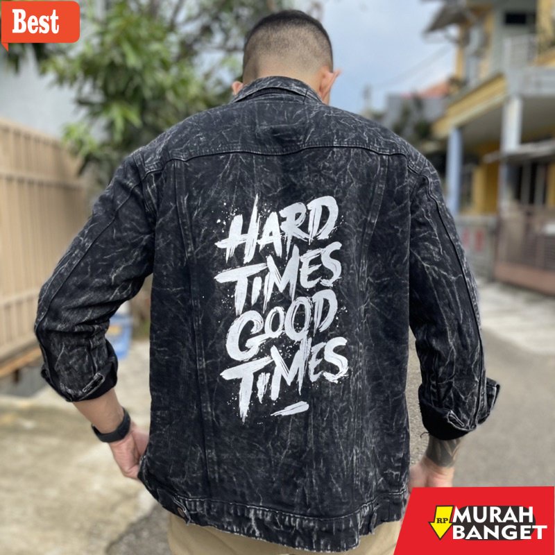 Jaket denim pria terbaru- Jaket Jeans Denim Sablon Premium Pria