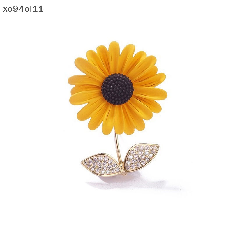 Xo Bros Bunga Matahari Untuk Wanita Unisex Enamel Musim Panas Kecantikan Sunflower Pesta Kantor OL