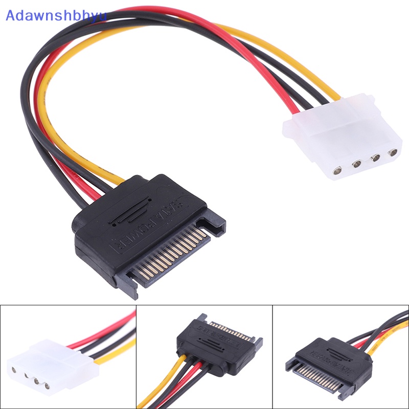 Kabel Power Adhyu SATA to IDE 15pin SATA Male to Molex IDE 4pin Female Cable Adapter ID