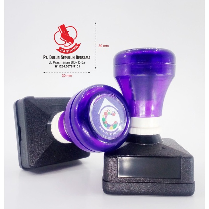 

STEMPEL WARNA OTOMATIS Desain Custom - KC 7x24mm