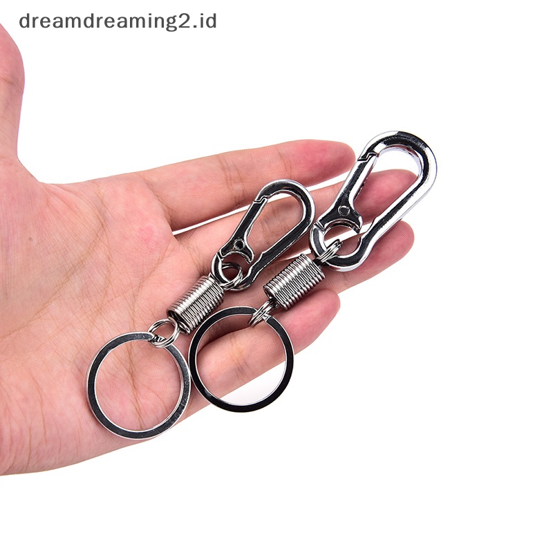 (drea) 1pc Gesper Labu Stainless steel carabiner Gantungan Kunci anti Hilang Gesper Ditarik //