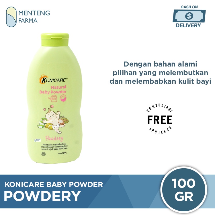 Konicare Natural Baby Powder Powdery 100 Gr - Bedak Tabur Bayi