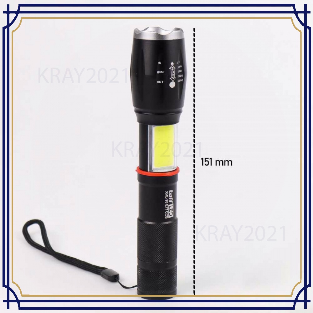 TaffLED Senter LED Torch Cree XM-L T6 8000 Lumens - E17 COB