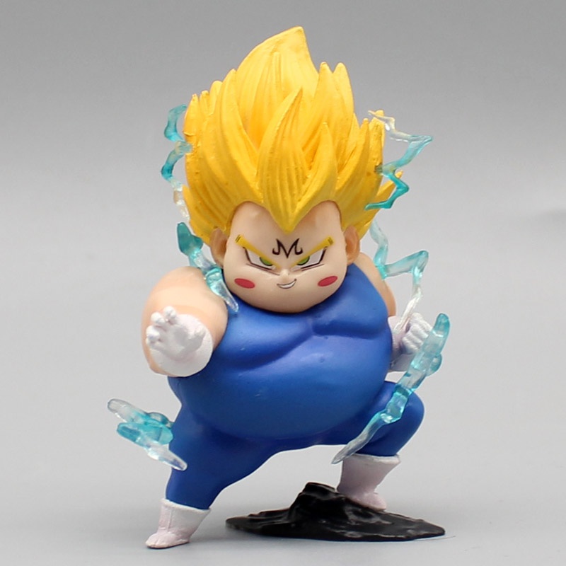 Anime Dragon Ball Figure Fatty Kakarotto Fat Angel Son Goku Vegeta 8CM Figure Model Mainan Boneka Dekorasi