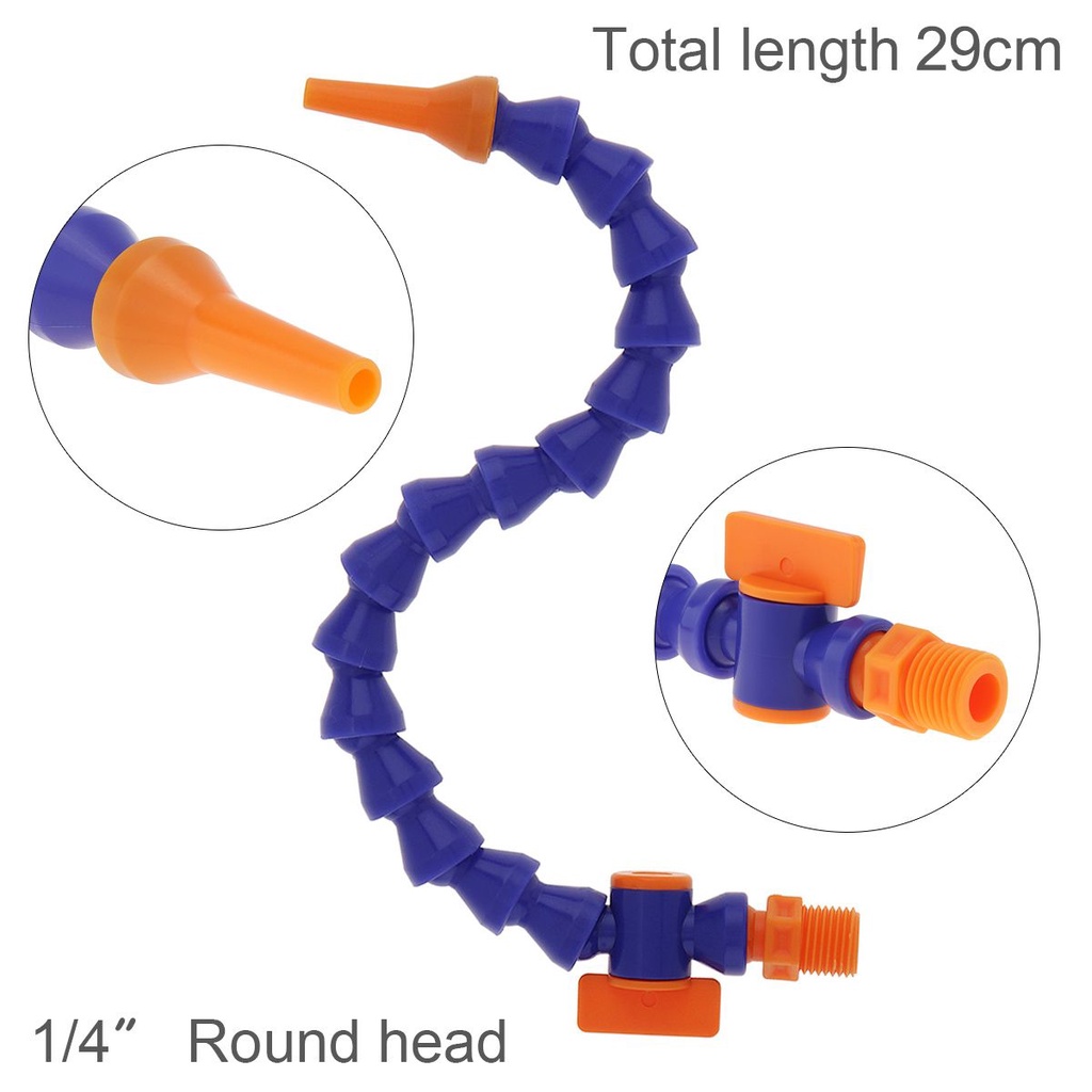 Nozzle Flat/Roundtabung Pendingin Minyak Air Flexible Bahan Plastik Dengan Saklar Untuk Mesin CNC/Milling/Bubut