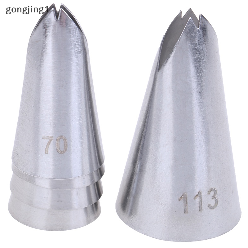 Ggg 5Pcs Daun Nozel Stainless Steel Icing Piping Nozel Tips Pastry Kue Dekorasi ID