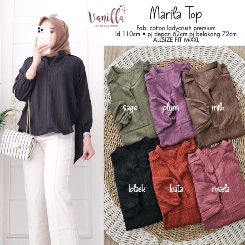 MARILA TOP ORI VANILLA | Cotton Ladycrush premium