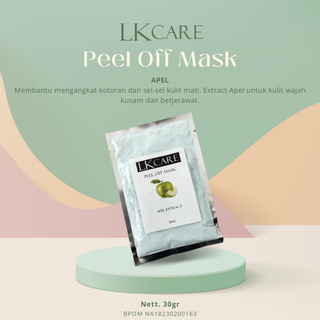 LKCare Peel Off Mask 30gr BPOM by Membuat wajah Lebih Halus dan Cerah sebagai anti Oksidan dan Anti Penuaan Dini