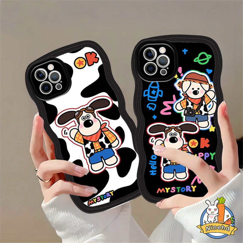 Huawei Y9 Prime 2019 Nova 7i Nova 97 7 SE Pro Nova Y90 Y70 Plus 5T 4e 3i 3e Y7A Y9s P20 Pro P30 Lite Honor 8X Kartun Couple Casing Ponsel Lensa Full Shockproof Soft Tpu Wavy Edge Case