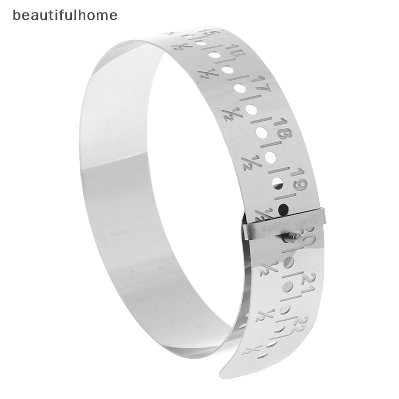 {beautifulhome} Alat Ukur Gelang Tangan Stainless Steel Bangle Sizer Gauge Adjustable.