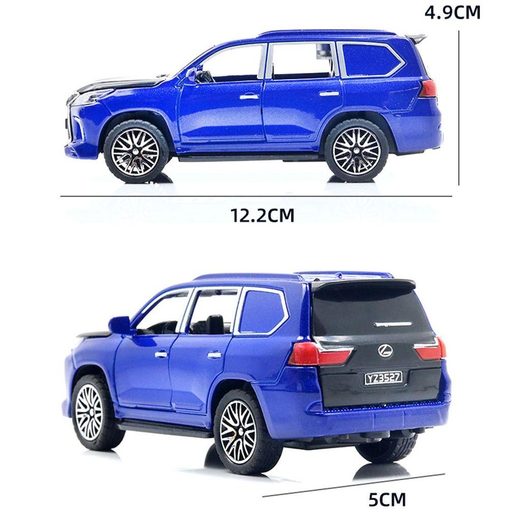 Needway Simulasi Alloy Off-road Vehicle Desktop Decoration1 /36 Lexus Lx570 Ornamen Kue Mobil Miniatur 4pintu Bisa Buka Mainan Model Mobil