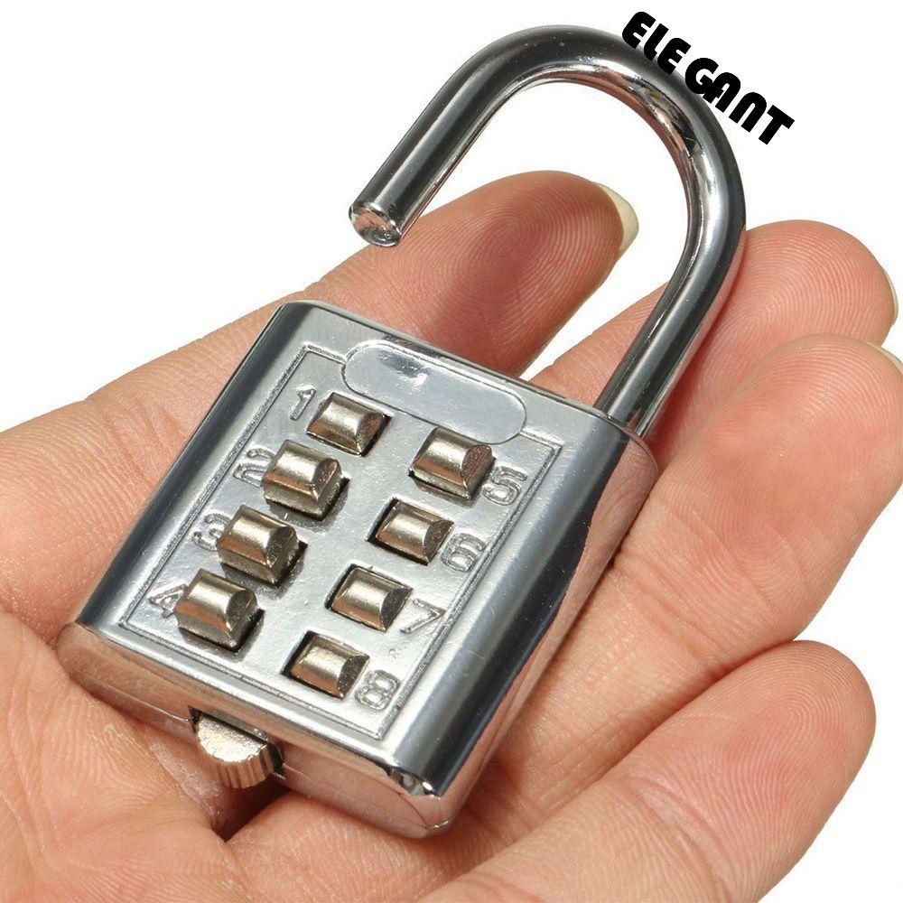 [Elegan] Digit Lock Silver Metal Padlock Combination Code Security Kunci Koper Rumah
