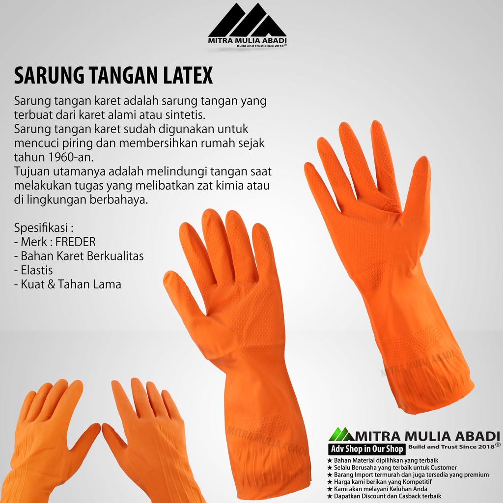 Sarung Tangan Karet Tebal / Sarung Tangan LateX tebal | sarung tangan latex multifungsi