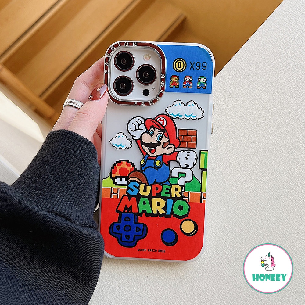 IPHONE Casing Ponsel Mario Game Kartun Kompatibel Untuk Iphone14 13 12 11 Pro Max XR XS 7 8plus Toy Story Frosted Shockproof Back Cover