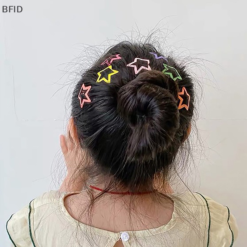 [BFID] 10pcs Star Hairclips Gadis Warna-Warni Lucu Star Jepit Wanita Hiasan Kepala Logam Aksesoris Perhiasan Rambut [ID]