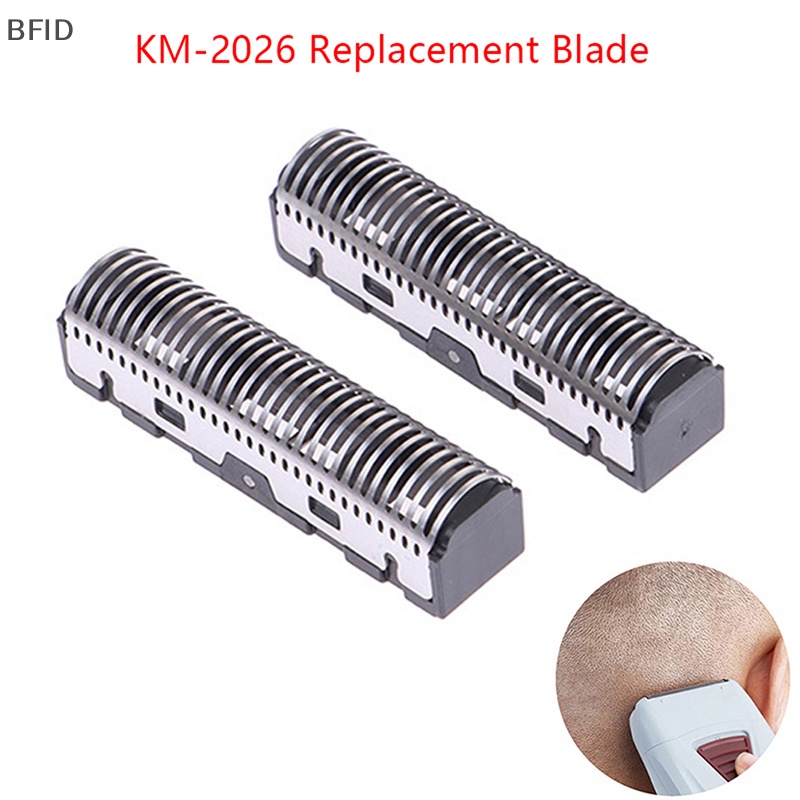 [BFID] 2pcs Original Shaver Razor Head Blade Cutter Pengganti KM-2026 [ID]