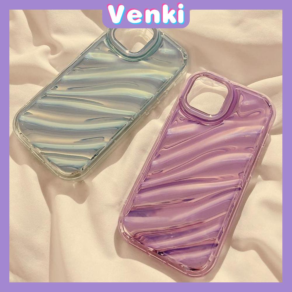 VENKI - Untuk iPhone 11 Case Laser Reflektif Bening Phone Case TPU Soft Shell Airbag Sederhana Multicolor Tahan Guncangan Kompatibel dengan iPhone 13 Pro max 12 Pro Max 11 xr xs max 7 8Plus