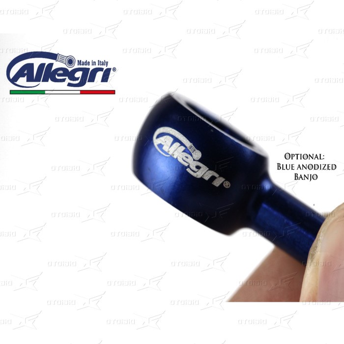 Allegri Selang Rem Motor Yamaha New Nmax 2020 ABS Made In Italy - kuning solid, Banjo Silver