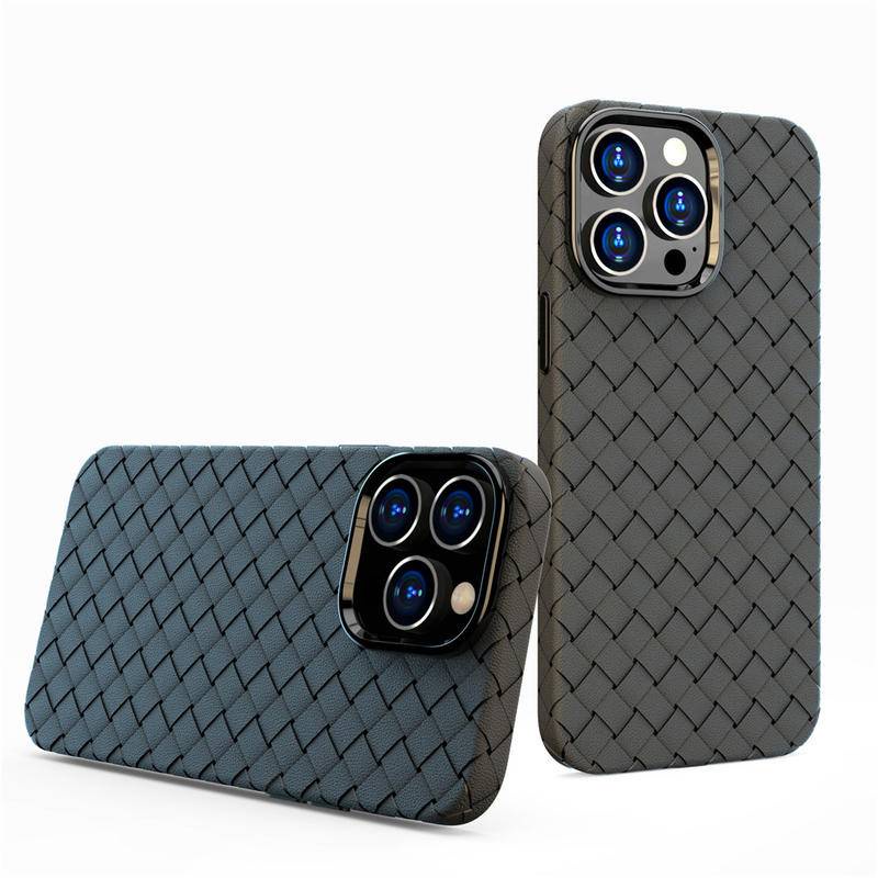 IPHONE Casing Ponsel TPU Kulit Ultra-Tipis Bernapas Mewah Untuk iPhone12 11 Pro Max Braided Mesh Soft Cover Untuk iPhone12 iPhone11 iPhone11ProMAX iPhone12ProMAX