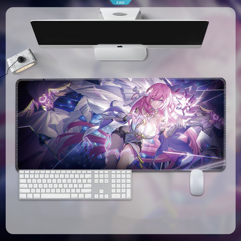 Alas Mouse Karakter Anime Honkai Impact3 Elysia Kiana Kaslana Bronya Zaychik Herrscher of Sentience Binary Alas Mouse Besar Anak Perempuan Desktop Mat Mouse Desk Pad [ZK]