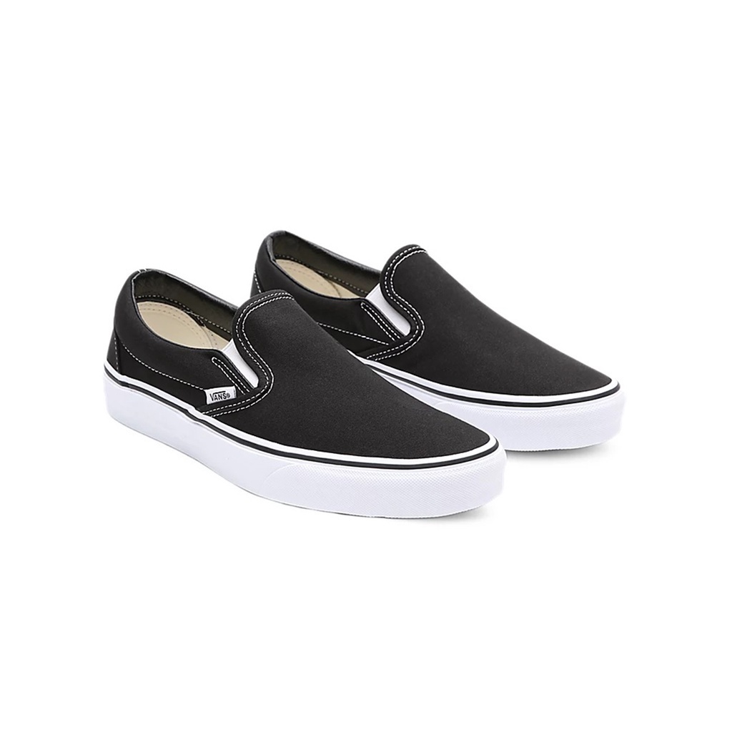 SEPATU VANS OFF THE WALL | SLIP ON BLACK WHITE