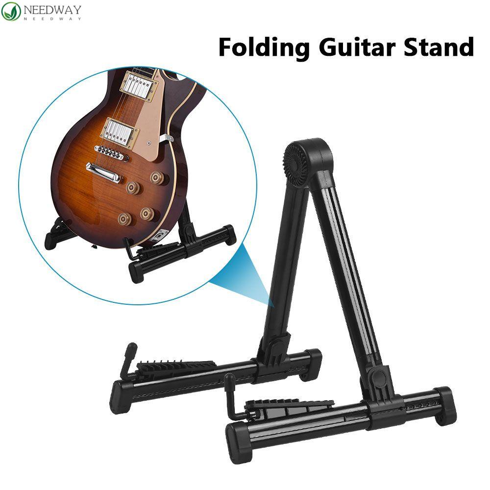 Needway Stand Gitar High Quality Lipat Bass Akustik Listrik Universal Cocok Untuk Semua Gitar Stand Gitar Lipat Anti Selip