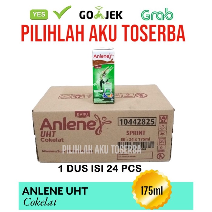 Susu ANLENE CHOCOLATE COKELAT 175 ml - ( HARGA 1 DUS ISI 24 pcs )