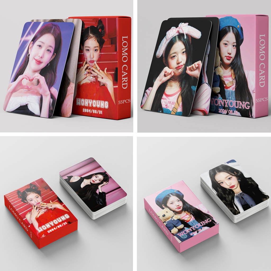 55pcs /box WONYOUNG IVE Photocards Khusus Solo Folio Kartu Lomo Kpop Postcards Collection Series