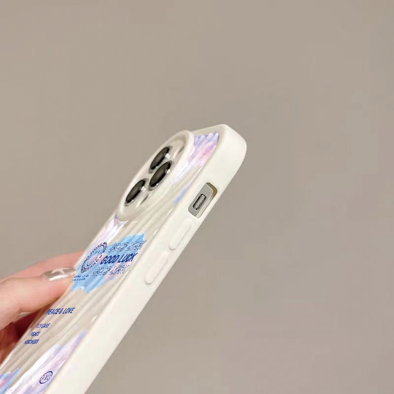 IPHONE Casing Ponsel Riak Air Awan Keberuntungan Kompatibel Untuk Iphone11 13 12 14 Pro Max14 Plus XR X XS MAX 7Plus 8Plus 7 8 SE 2020 2022 Sarung Tahan Guncangan