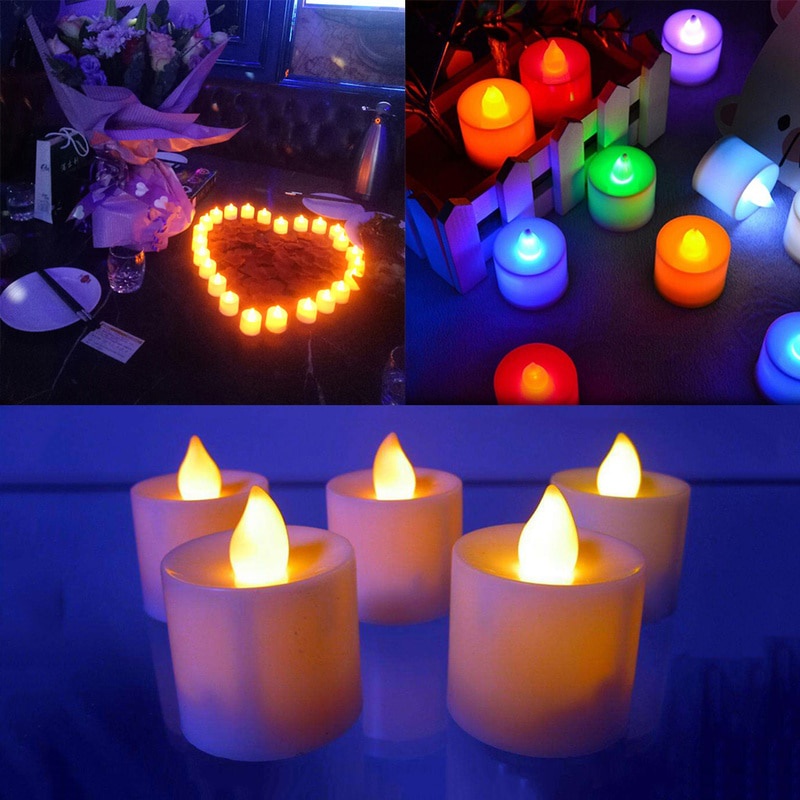 GOS -J103- Lilin Led Mini Candle Light - Lampu Hias Elektrik Candle Light - Lampu Llilin Dekorasi Kamar Tidur Rumah Warna Warni