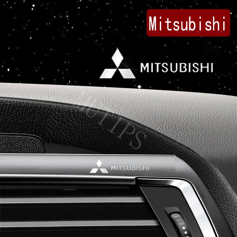Mitsubishi Car Logo Metal Sticker 3D Kreatif Dekorasi Mobil Jendela Pintu Interior Lencana Untuk Pajero Outlander Sport Eclipse Xpander Cross Attrage Triton Mirage Lancer