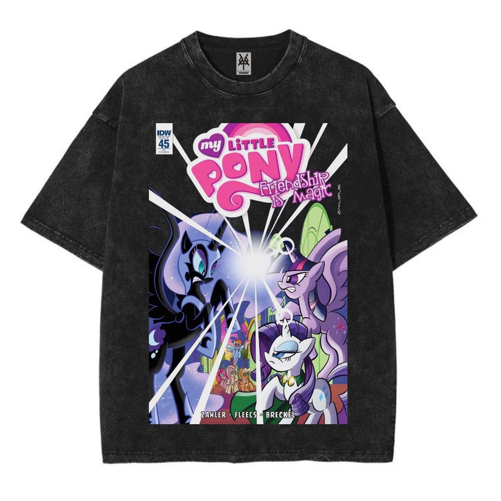 Kaos oversize my little pony friendship in magic washed washing vintage tee