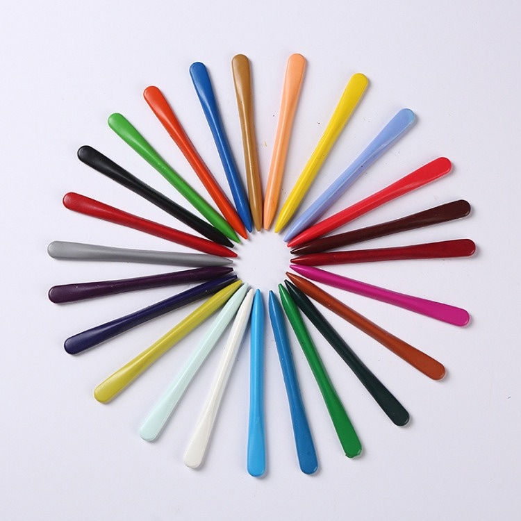 24 Warna Krayon Plastik Segitiga Triangle Plastic Crayon GM-ST0355