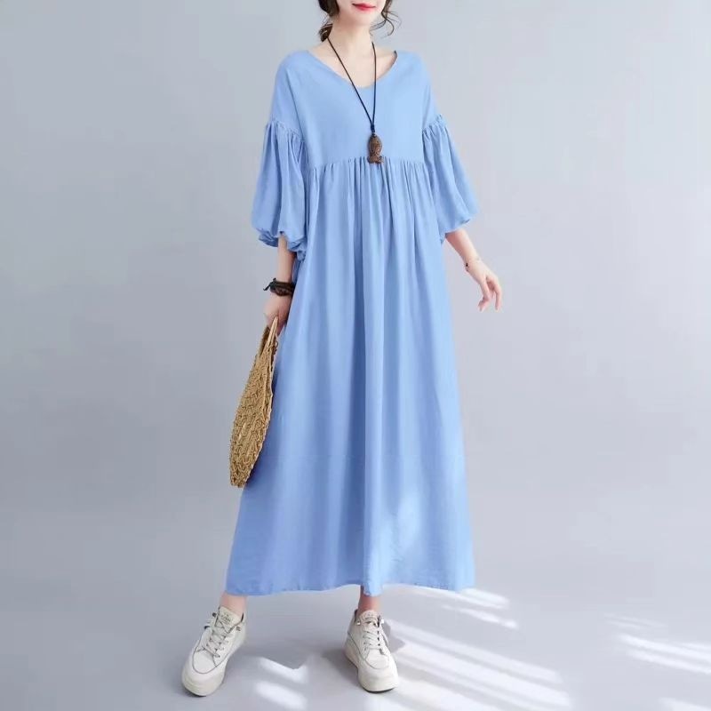 Deyra Dress Maxy Wanita Muslim All Size Jumbo Besar OOTD Casual Daily Remaja l Gamis Modern Kekinian