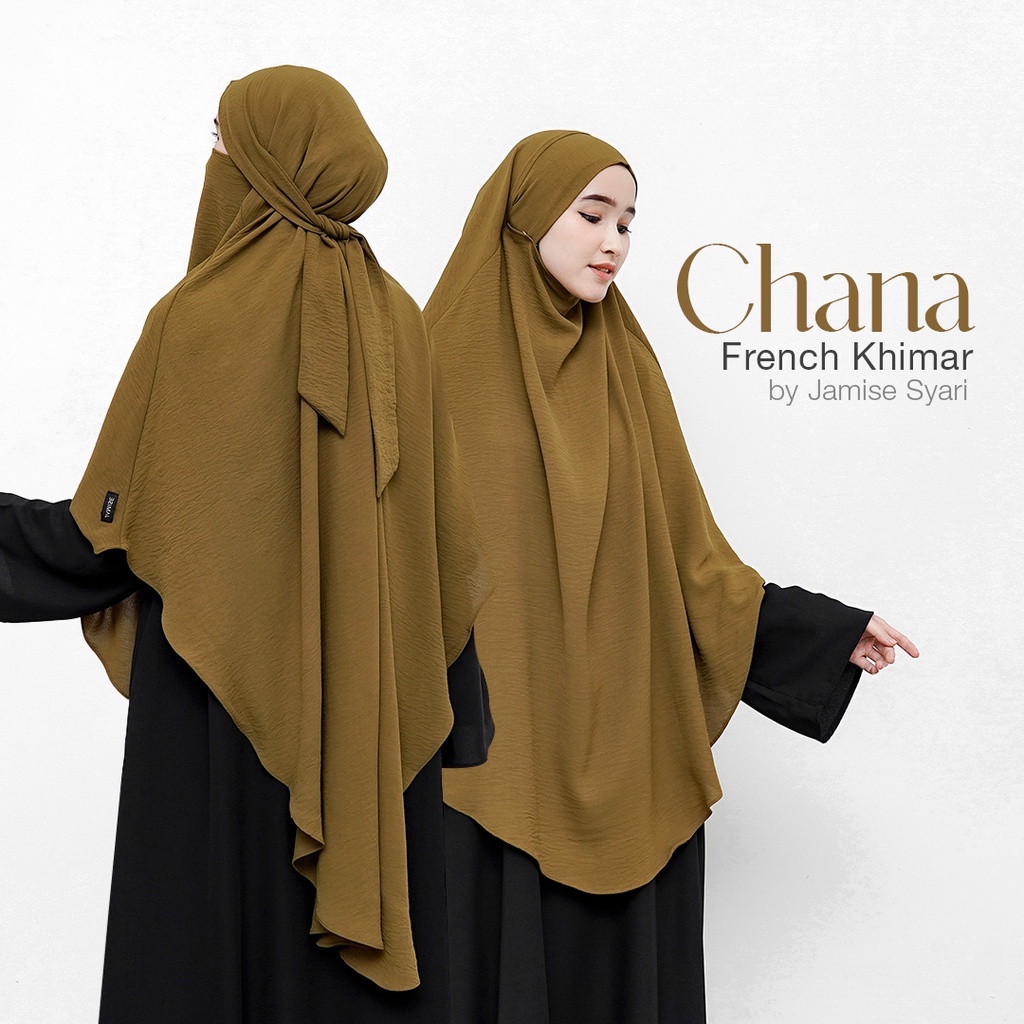 JAMISE SYARI - Chana French Khimar  by Jamise Syari/ French Khimar Crinkle